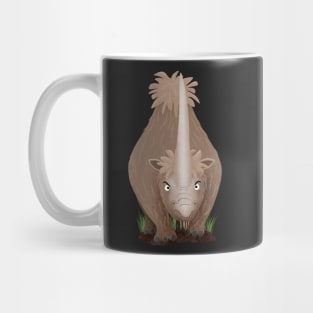 Cute woolly rhino elasmotherium cartoon Mug